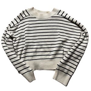 Zara black and white striped sweater
